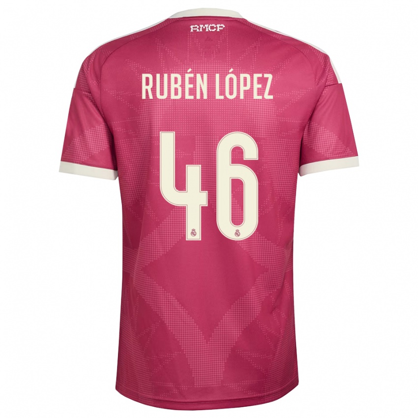 ילדים Rubén López #46 אדום סגול חיוור לבן ג'רזי קיט שלישי 2026/27 חולצה קצרה