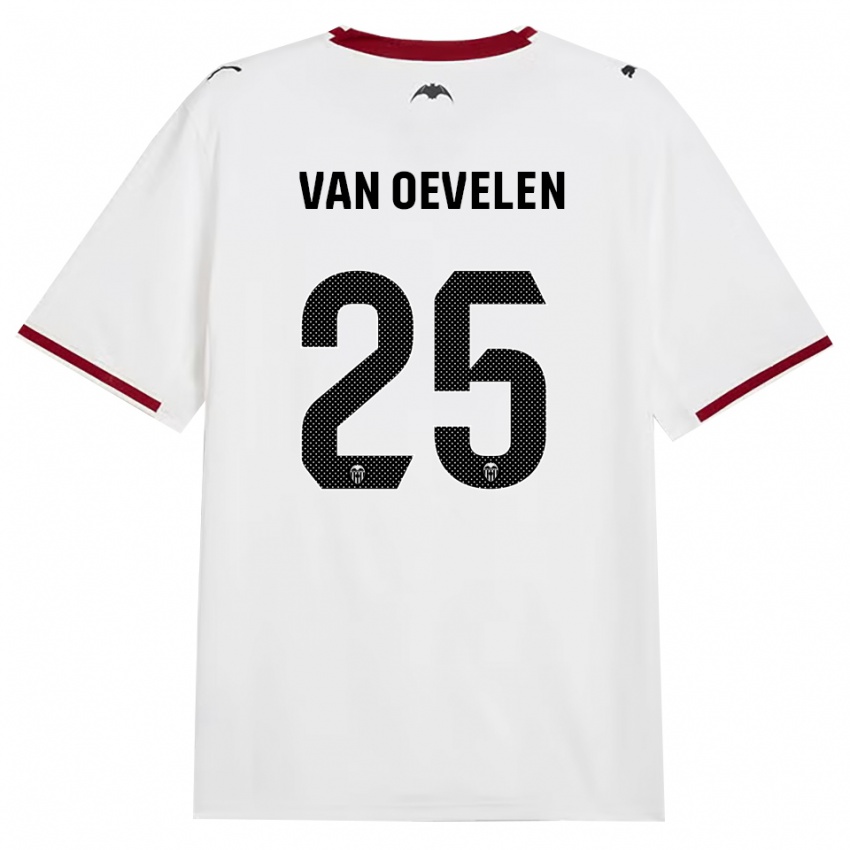 גברים Kayne Van Oevelen #25 שחור לבן אדום צהוב ג'רזי ביתית 2026/27 חולצה קצרה