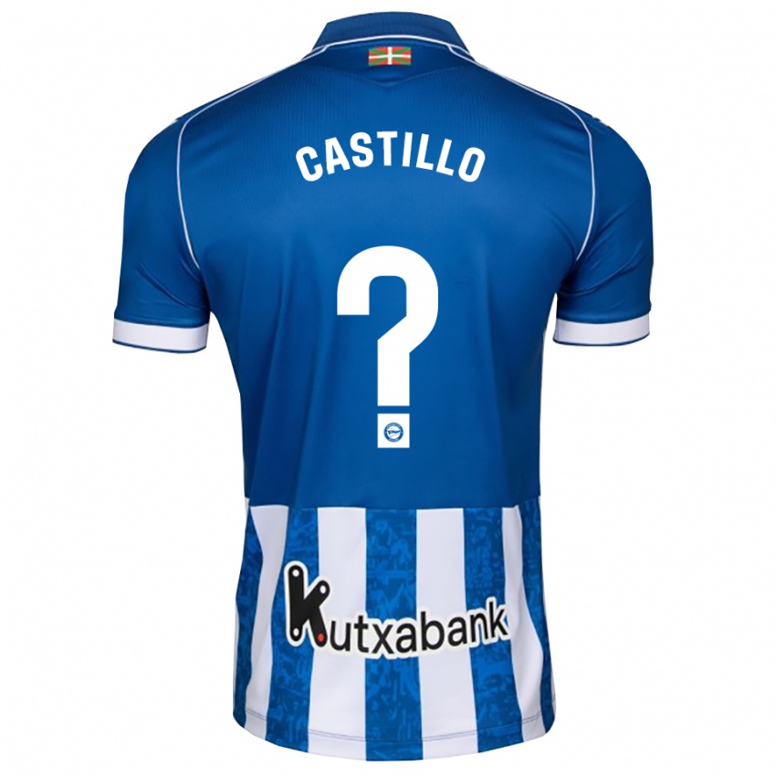 גברים Adrián Castillo #0 לבן כחול שחור ג'רזי ביתית 2026/27 חולצה קצרה