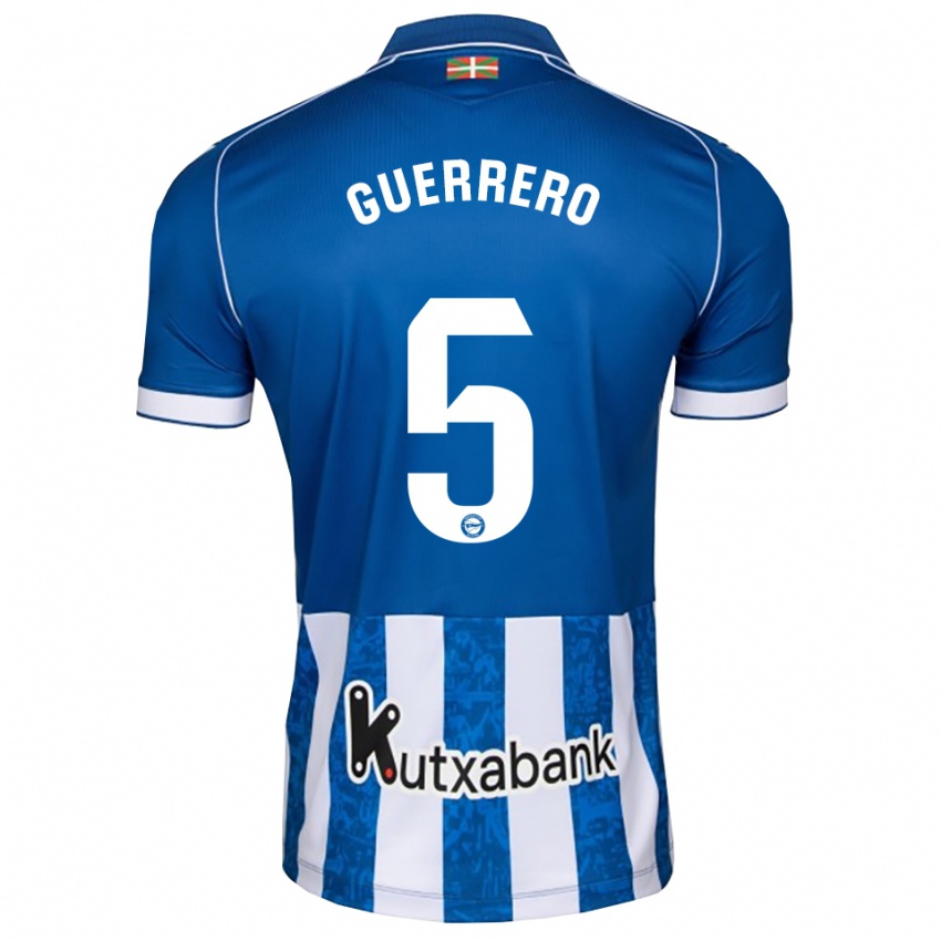 גברים Ángel Guerrero #5 לבן כחול שחור ג'רזי ביתית 2026/27 חולצה קצרה