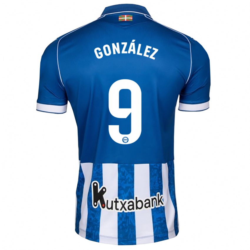 גברים Aimar González #9 לבן כחול שחור ג'רזי ביתית 2026/27 חולצה קצרה