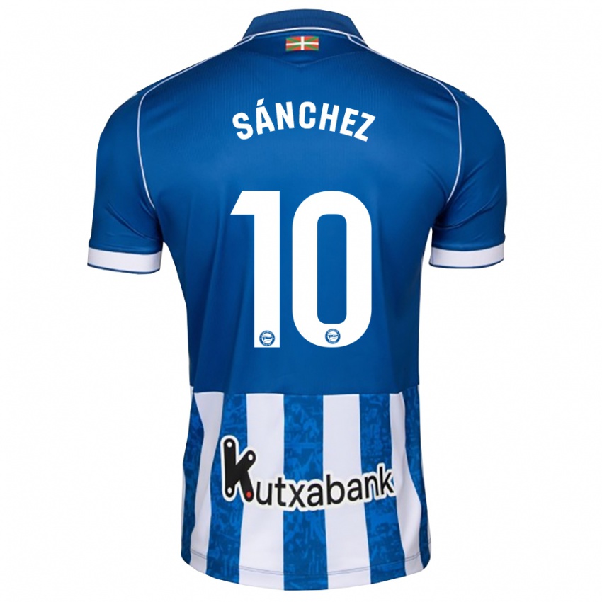 גברים Ander Sánchez #10 לבן כחול שחור ג'רזי ביתית 2026/27 חולצה קצרה