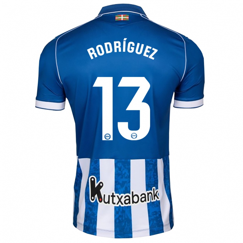 גברים Adrián Rodríguez #13 לבן כחול שחור ג'רזי ביתית 2026/27 חולצה קצרה
