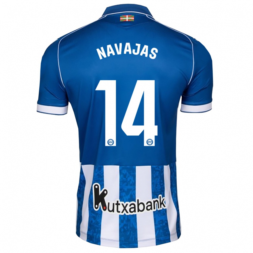 גברים Laura Navajas #14 לבן כחול שחור ג'רזי ביתית 2026/27 חולצה קצרה