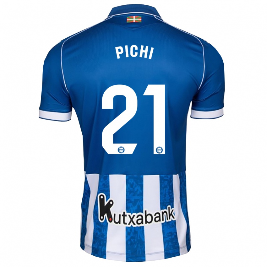 גברים Maria Garcia Pichi #21 לבן כחול שחור ג'רזי ביתית 2026/27 חולצה קצרה