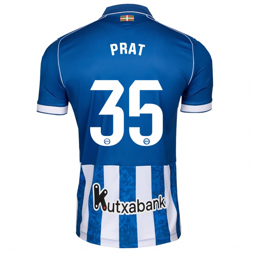 גברים Jaric Prat #35 לבן כחול שחור ג'רזי ביתית 2026/27 חולצה קצרה