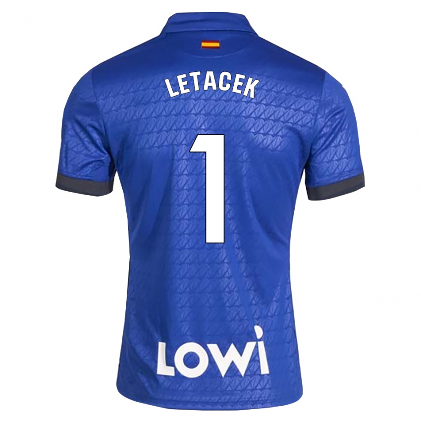 גברים Jiri Letacek #1 לבן כחול שחור ג'רזי ביתית 2026/27 חולצה קצרה