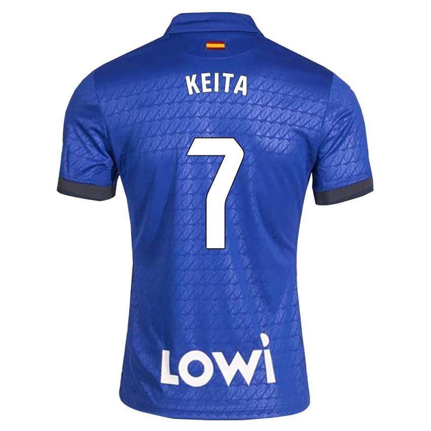 גברים Abdoulaye Keita #7 לבן כחול שחור ג'רזי ביתית 2026/27 חולצה קצרה