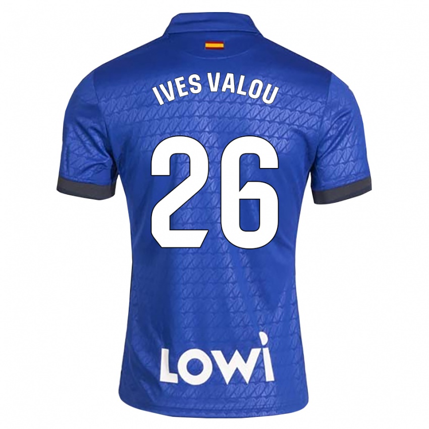 גברים Jean Ives Valou #26 לבן כחול שחור ג'רזי ביתית 2026/27 חולצה קצרה