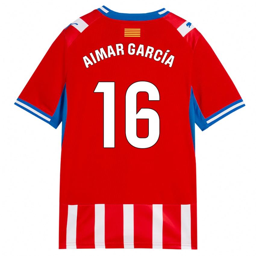 גברים Aimar García #16 אדום לבן כחול שמיים ג'רזי ביתית 2026/27 חולצה קצרה