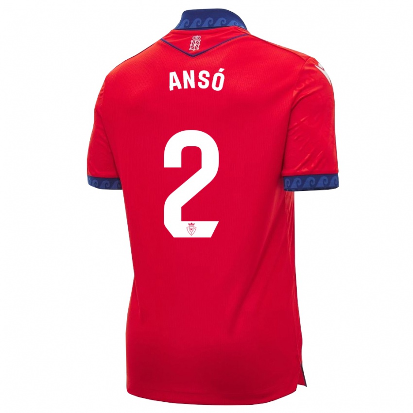 גברים Mikel Ansó #2 אדום כחול צי לבן ג'רזי ביתית 2026/27 חולצה קצרה
