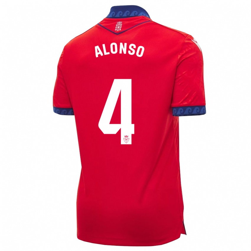 גברים Ander Alonso #4 אדום כחול צי לבן ג'רזי ביתית 2026/27 חולצה קצרה