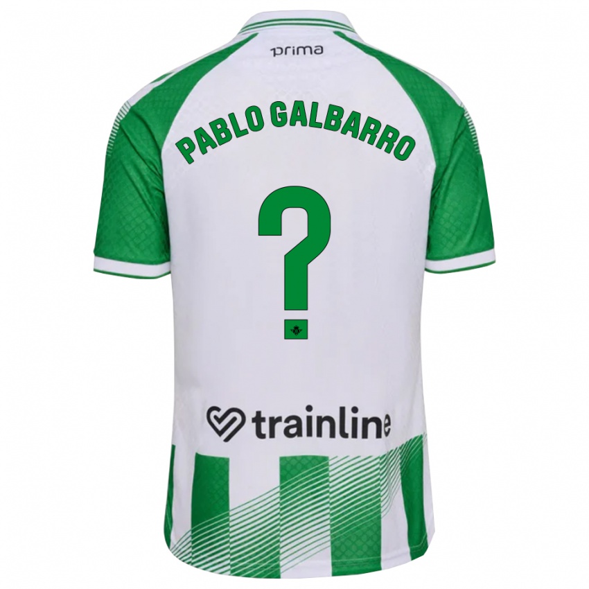 גברים Juan Pablo Galbarro #0 ירוק בהיר שחור לבן ג'רזי ביתית 2026/27 חולצה קצרה