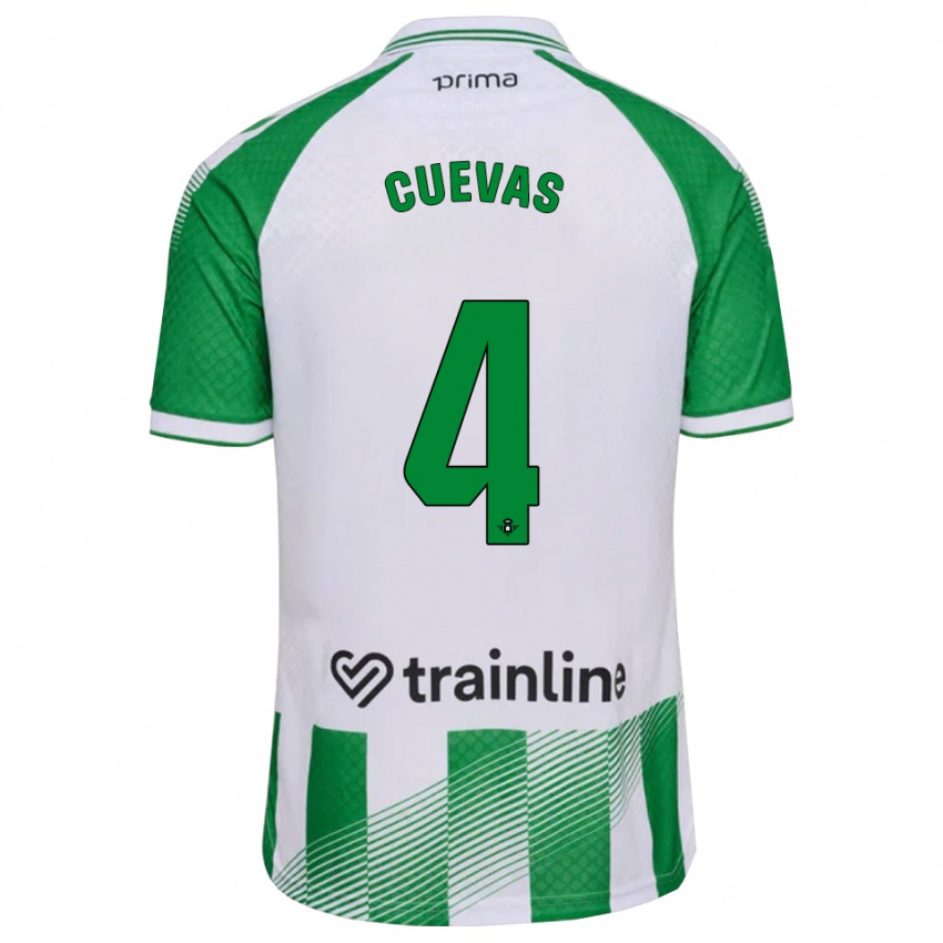 גברים Miguel Cuevas #4 ירוק בהיר שחור לבן ג'רזי ביתית 2026/27 חולצה קצרה