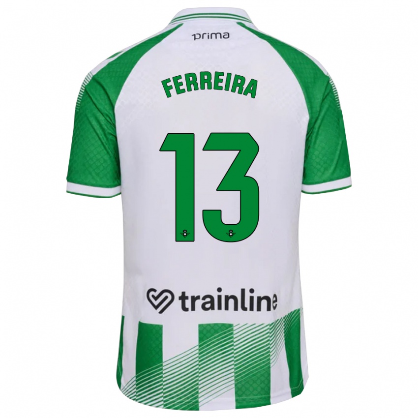 גברים Kilian Ferreira #13 ירוק בהיר שחור לבן ג'רזי ביתית 2026/27 חולצה קצרה