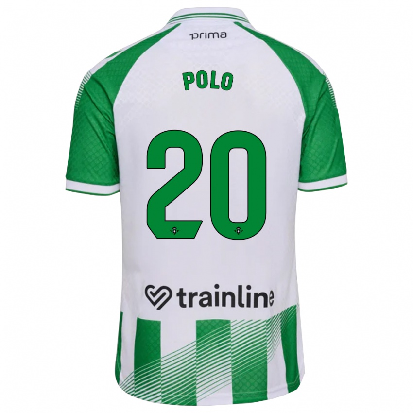 גברים Tiago Polo #20 ירוק בהיר שחור לבן ג'רזי ביתית 2026/27 חולצה קצרה