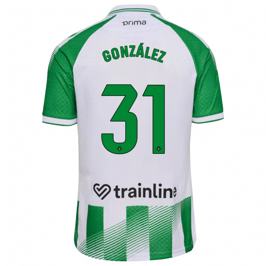 גברים Manu González #31 ירוק בהיר שחור לבן ג'רזי ביתית 2026/27 חולצה קצרה
