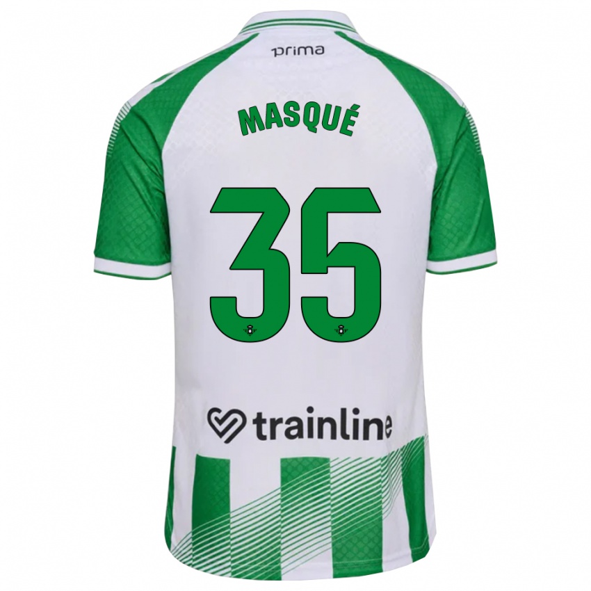 גברים Òscar Masqué #35 ירוק בהיר שחור לבן ג'רזי ביתית 2026/27 חולצה קצרה