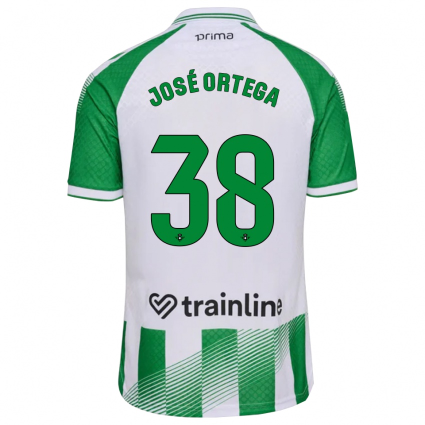 גברים Jose Ortega #38 ירוק בהיר שחור לבן ג'רזי ביתית 2026/27 חולצה קצרה