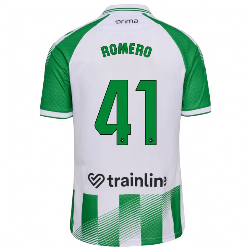 גברים José Romero #41 ירוק בהיר שחור לבן ג'רזי ביתית 2026/27 חולצה קצרה