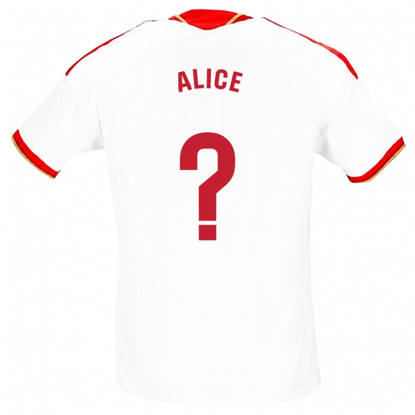 גברים Alice Marques #0 לבן אדום ג'רזי ביתית 2026/27 חולצה קצרה