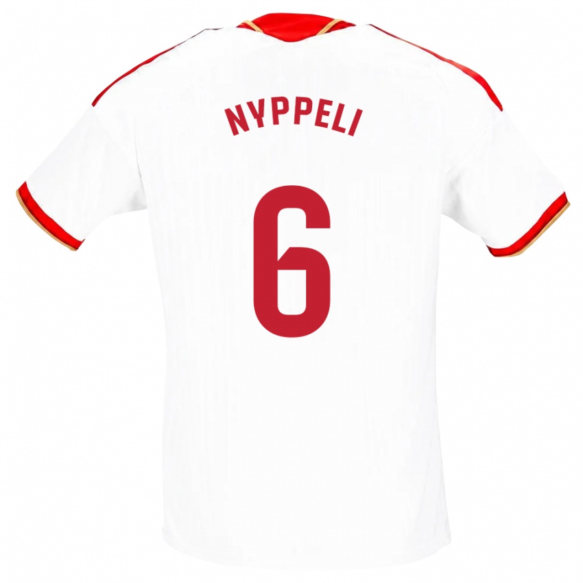 גברים Ramón Nyppeli #6 לבן אדום ג'רזי ביתית 2026/27 חולצה קצרה