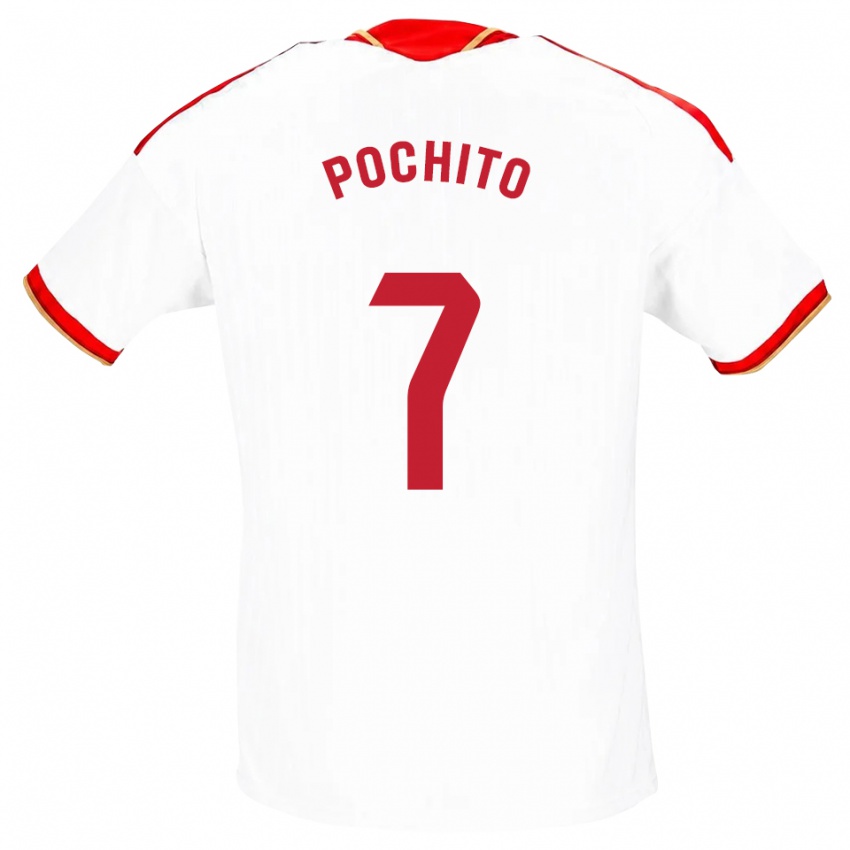 גברים Pochito #7 לבן אדום ג'רזי ביתית 2026/27 חולצה קצרה