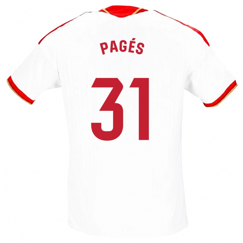 גברים Lukas Pagés #31 לבן אדום ג'רזי ביתית 2026/27 חולצה קצרה