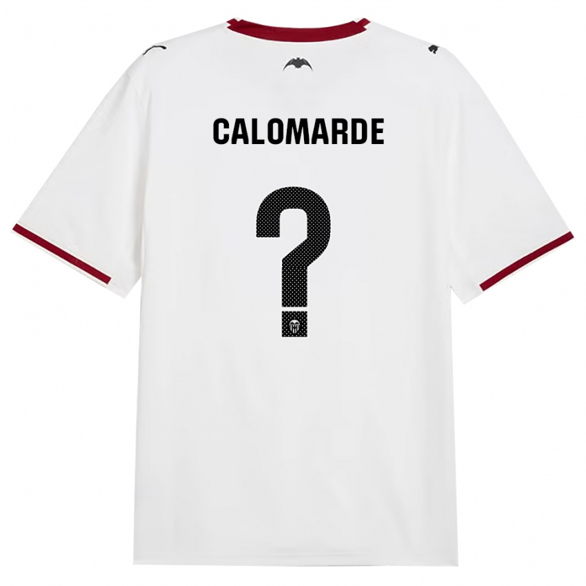 גברים Jorge Calomarde #0 שחור לבן אדום צהוב ג'רזי ביתית 2026/27 חולצה קצרה