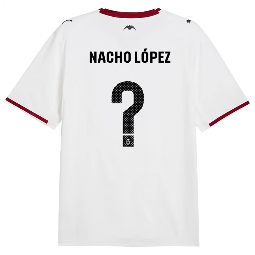גברים Nacho López #0 שחור לבן אדום צהוב ג'רזי ביתית 2026/27 חולצה קצרה