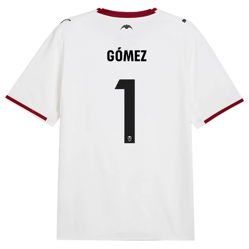 גברים Alain Gómez #1 שחור לבן אדום צהוב ג'רזי ביתית 2026/27 חולצה קצרה