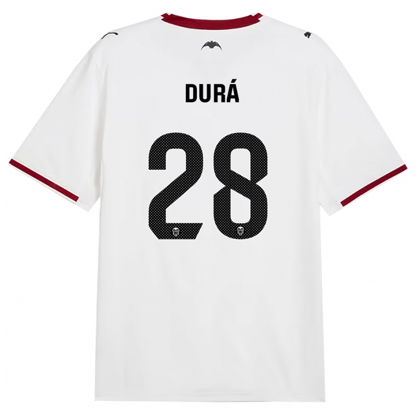 גברים Jaume Durá #28 שחור לבן אדום צהוב ג'רזי ביתית 2026/27 חולצה קצרה