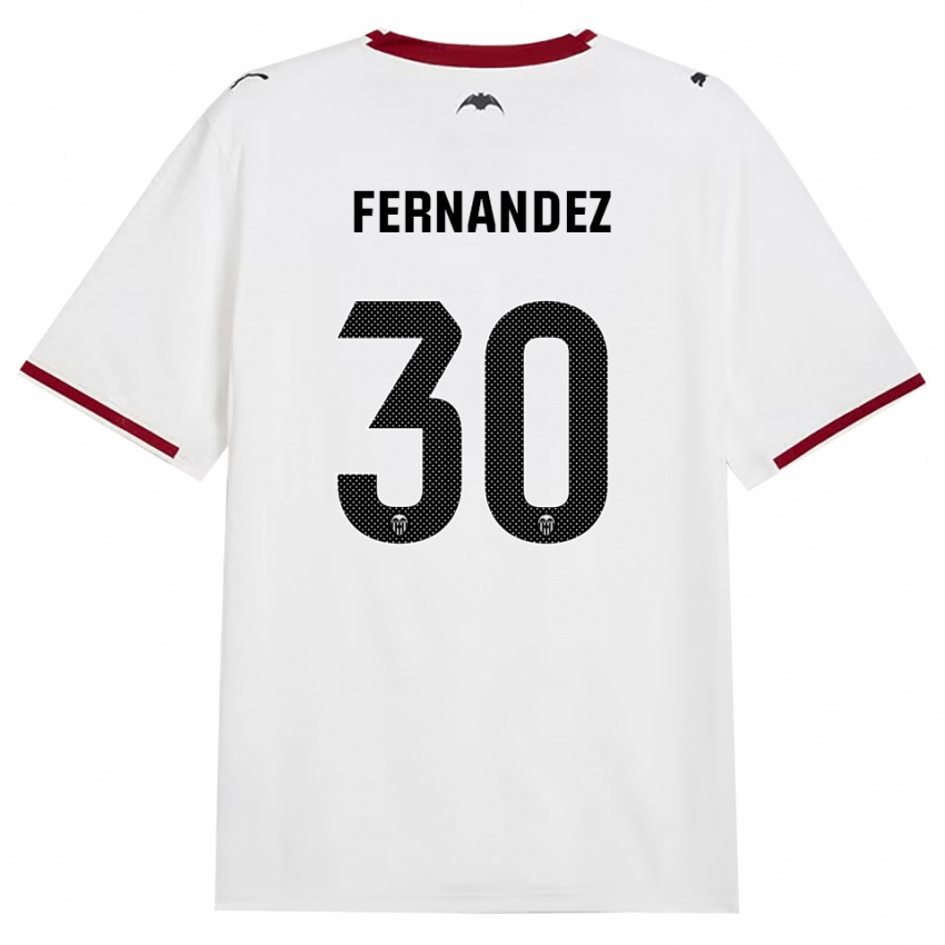 גברים Rubén Fernández #30 שחור לבן אדום צהוב ג'רזי ביתית 2026/27 חולצה קצרה