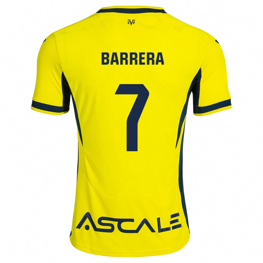 גברים Sergio Barrera #7 צהוב שחור אדום ג'רזי ביתית 2026/27 חולצה קצרה