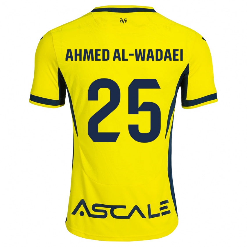 גברים Sayed Ahmed Al-Wadaei #25 צהוב שחור אדום ג'רזי ביתית 2026/27 חולצה קצרה