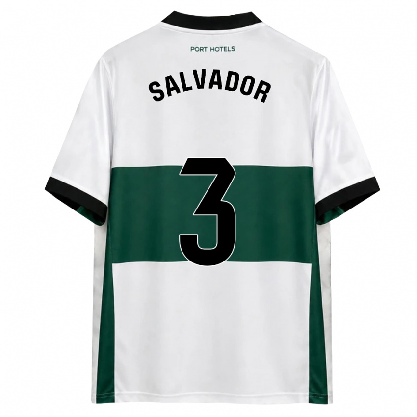 גברים Nico Salvador #3 ירוק לבן אדום ג'רזי ביתית 2026/27 חולצה קצרה