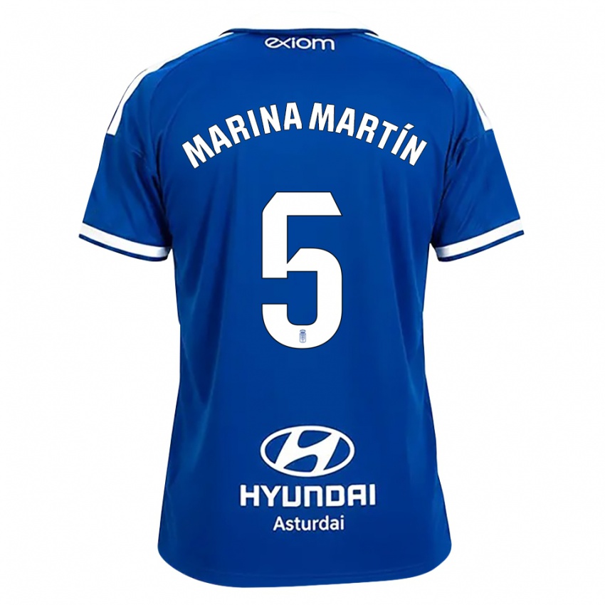 גברים Marina Martín #5 כחול בינוני לבן ג'רזי ביתית 2026/27 חולצה קצרה