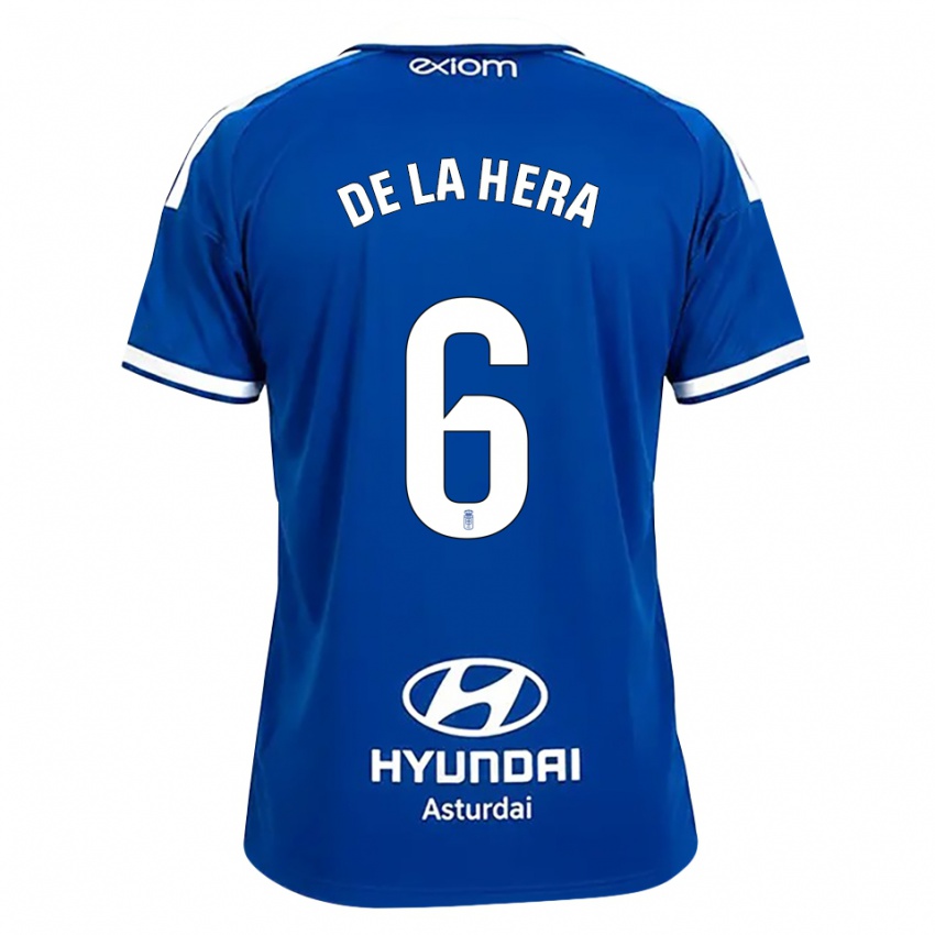 גברים Óscar De La Hera #6 כחול בינוני לבן ג'רזי ביתית 2026/27 חולצה קצרה