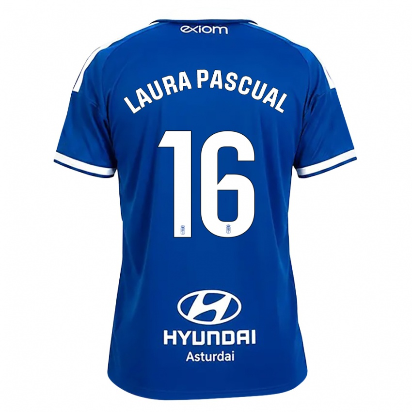 גברים Laura Pascual #16 כחול בינוני לבן ג'רזי ביתית 2026/27 חולצה קצרה
