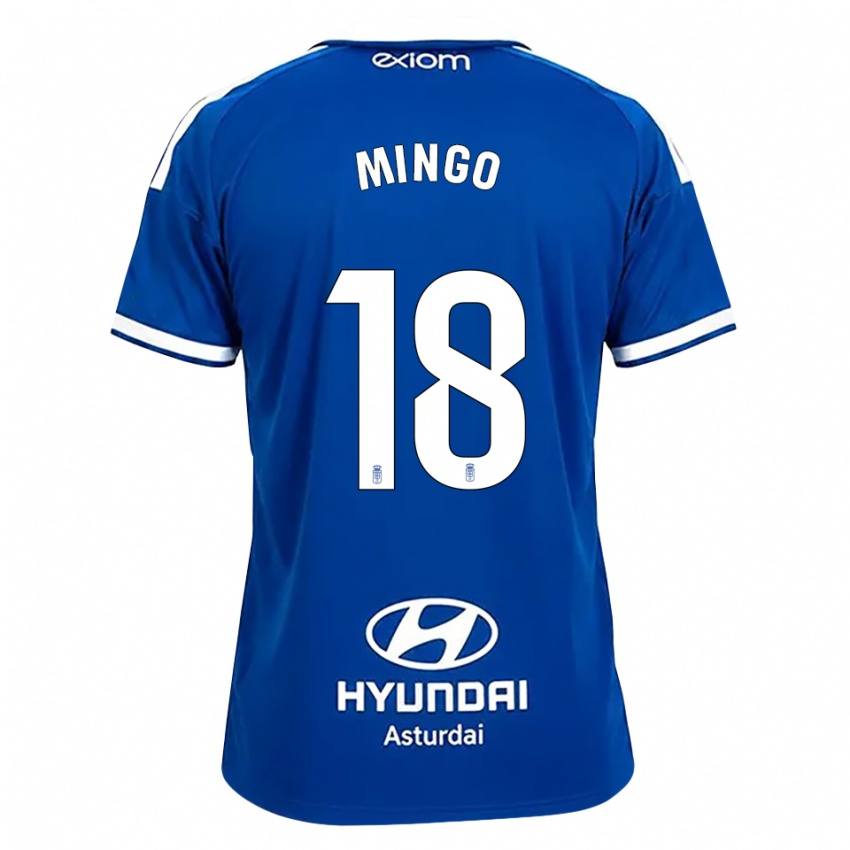 גברים Víctor Mingo #18 כחול בינוני לבן ג'רזי ביתית 2026/27 חולצה קצרה