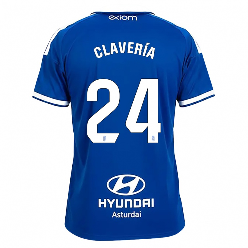 גברים Miguel Clavería #24 כחול בינוני לבן ג'רזי ביתית 2026/27 חולצה קצרה