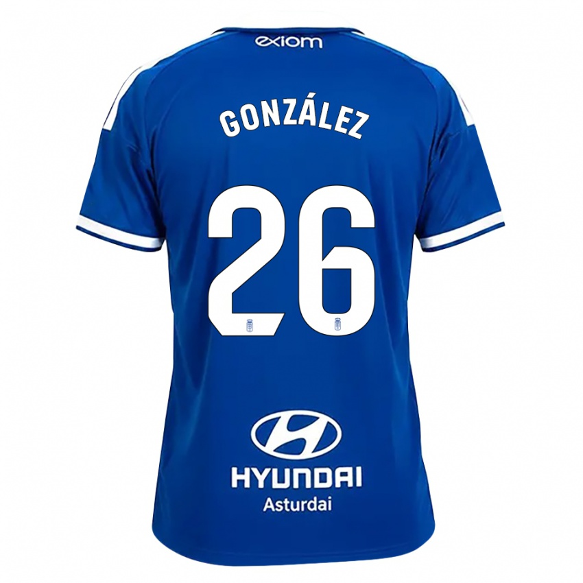 גברים Miguel González #26 כחול בינוני לבן ג'רזי ביתית 2026/27 חולצה קצרה
