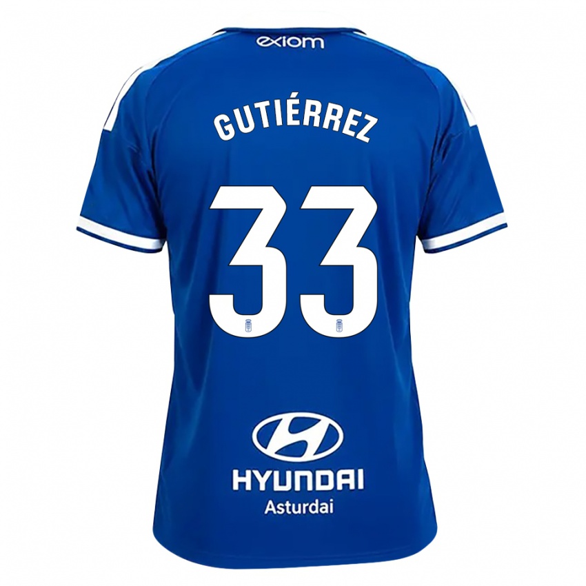 גברים Raúl Gutiérrez #33 כחול בינוני לבן ג'רזי ביתית 2026/27 חולצה קצרה