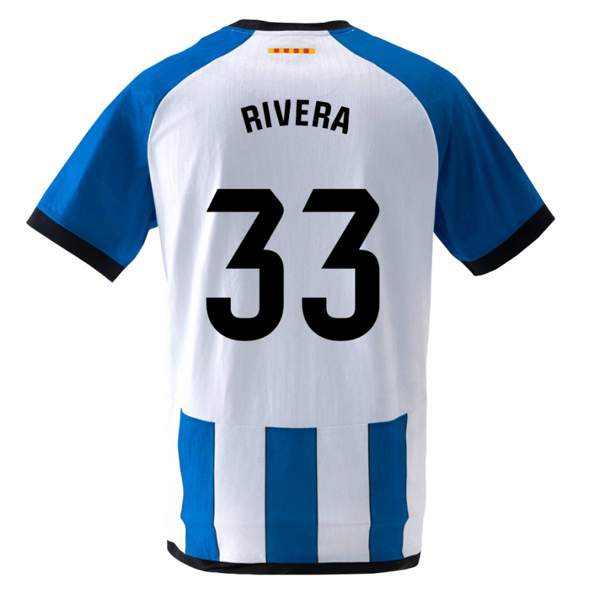 גברים Pol Rivera #33 כחול לבן מלכותי ג'רזי ביתית 2026/27 חולצה קצרה
