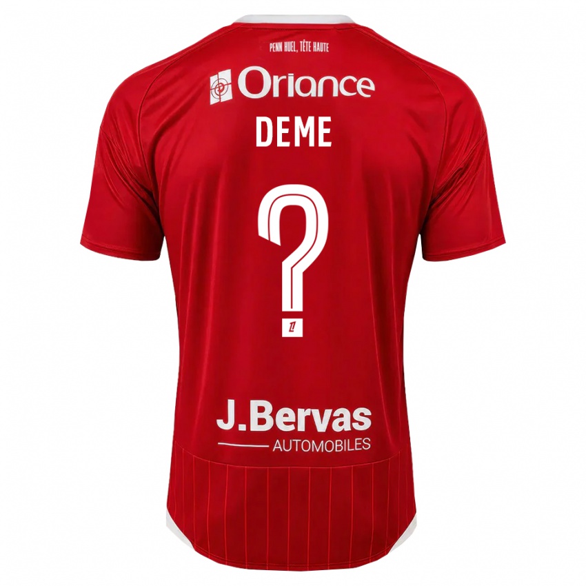 גברים Lison Deme #0 לבן אדום ג'רזי ביתית 2026/27 חולצה קצרה