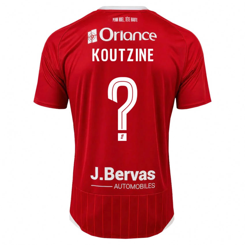 גברים Camille Koutzine #0 לבן אדום ג'רזי ביתית 2026/27 חולצה קצרה