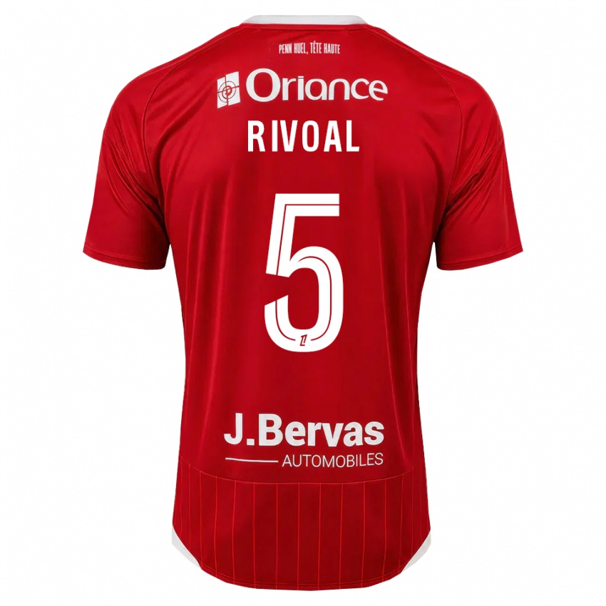 גברים Paul Rivoal #5 לבן אדום ג'רזי ביתית 2026/27 חולצה קצרה