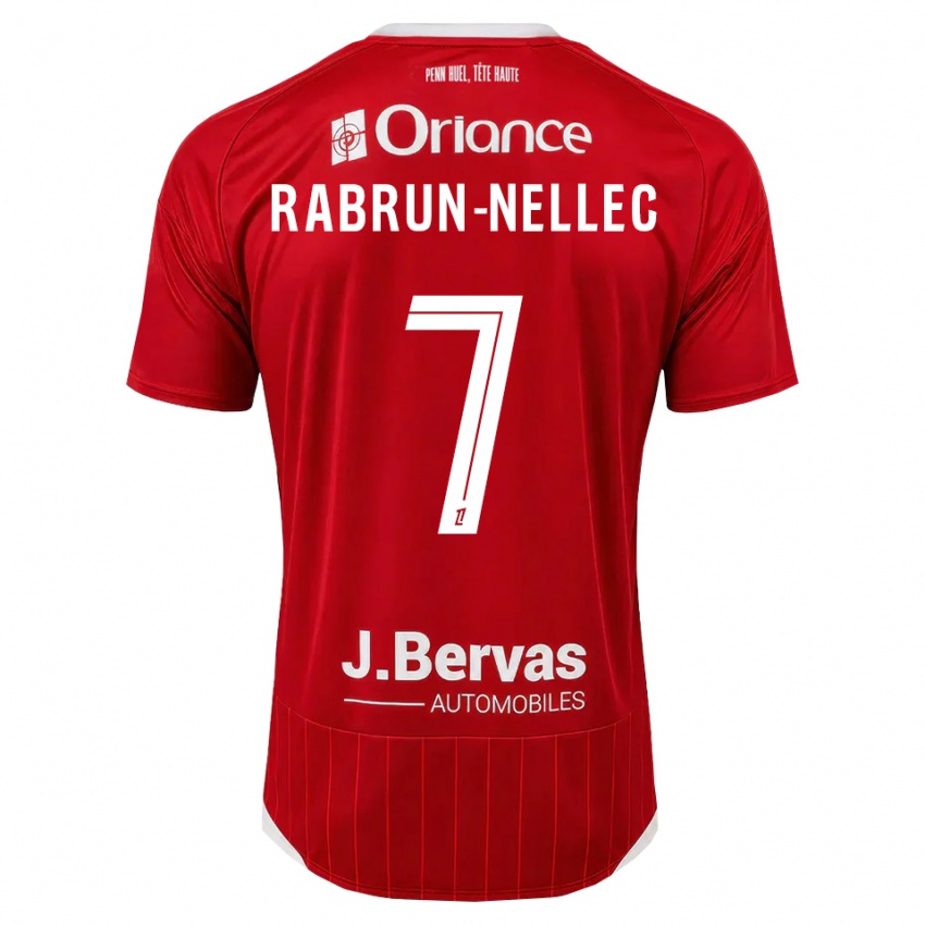 גברים Yannis Rabrun-Nellec #7 לבן אדום ג'רזי ביתית 2026/27 חולצה קצרה