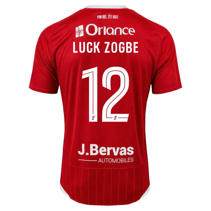 גברים Luck Zogbé #12 לבן אדום ג'רזי ביתית 2026/27 חולצה קצרה