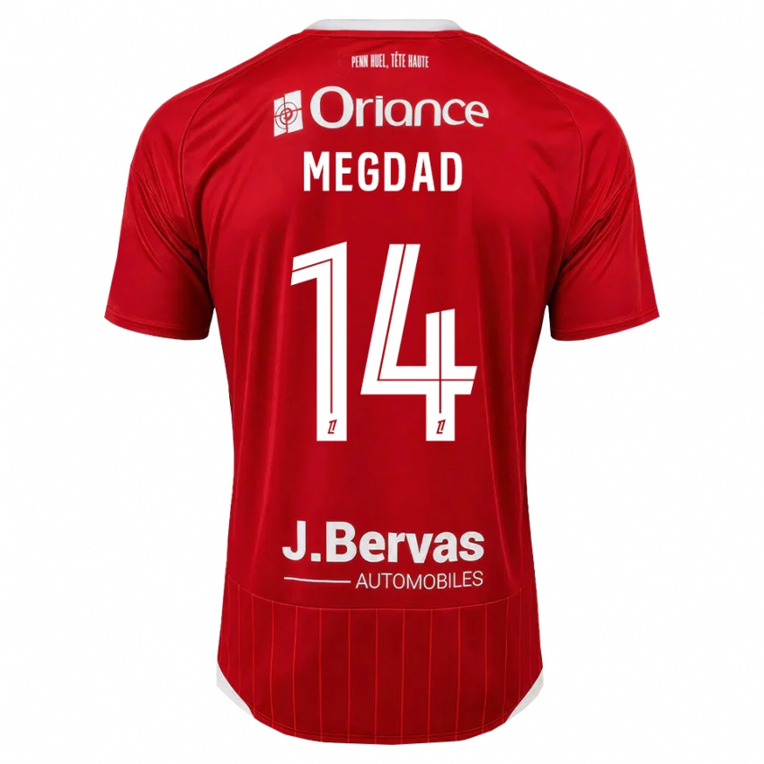 גברים Noa Megdad #14 לבן אדום ג'רזי ביתית 2026/27 חולצה קצרה